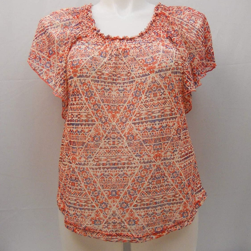 BUNDLE OF 2 | NO BOUNDARIES SHEER LACE TOP W/BATWING SLEEVES | XL {15-17}